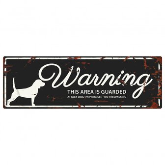 Waakbord beagle zwart 40x13 cm