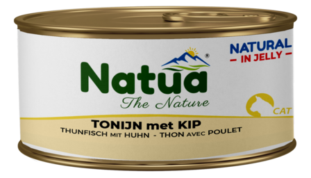 Natua blikje tonijn met kip 85g &ndash; natuurlijke kattenvoeding