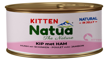 Natua kittenvoer blik 85 gram kip met ham
