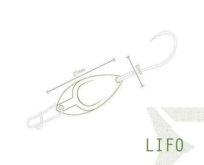 Delphin LIFO forellepel 2,5 gram &ndash; Trout Area kunstaas- afmeting