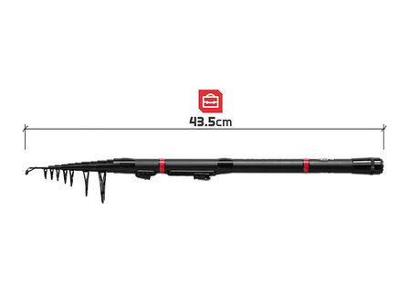 Delphin PocketROCKET Telescoophengel 2.10 meter  korte transportlengte