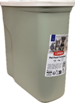 Curver voedselcontainer Misty Green bewaarton voor hondenvoer en kattenvoer met handvat 2 liter sfeer foto