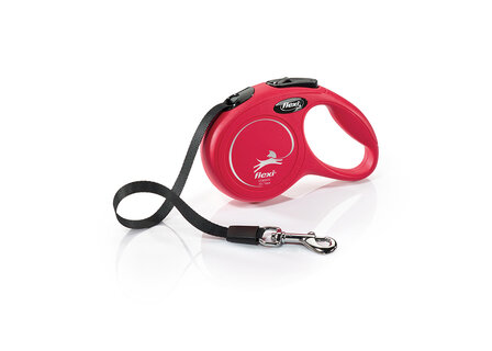 Flexi Classic XS 3 meter tape rollijn rood voor kleine huisdieren tot 12 kg