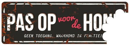 waakbord pas op voor de hond