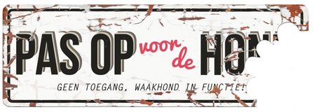 waakbord pas op voor de hond