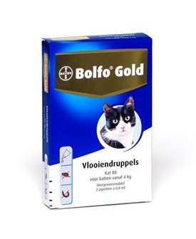 Bolfo Gold 80 2 pipetten vlooiendruppels