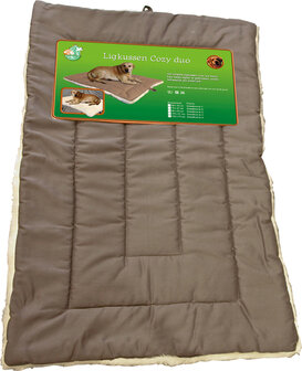 hondenkussen duo cozy grijs wit