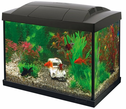 SuperFish Aquarium Start 20 compleet aquarium 16 liter met LED verlichting, filter en accessoires zwart