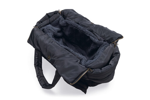 Designed by Lotte Tico hondendraagtas antraciet 42x20x35 cm &ndash; luxe hondentas bovenkant