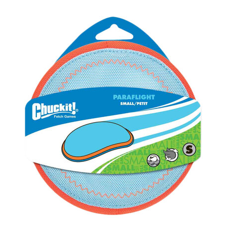 Chuckit Paraflight hondenfrisbee blauw oranje