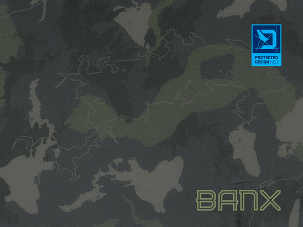 Delphin CarpMAT BANX Camo opvouwbare onthamingsmat met meetlint en 20mm dik schuim voor het veilig onthaken van vis