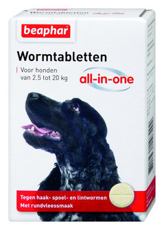 Beaphar Wormtabletten 2,5 tot 20kg