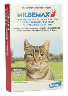 Milbemax Ontwormingtablet Kat 2 tabletten