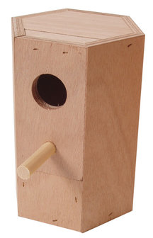 Broedblok Tropische vogels zeskantig met zitstokje