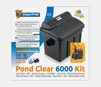 SuperFish Pond Clear kit 6000 3 in 1 vijverfilter det.3