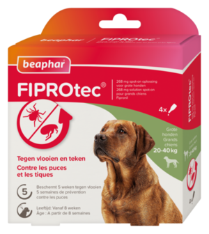 Beaphar fiprotec spot on vlooiendruppels hond 20-40 kg