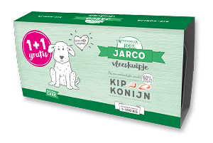 Jarco hondenvoer vleeskuipjes kip konijn  2 x150 gram