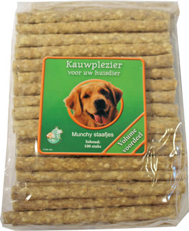 Munchy Kauwstaafjes Wit 10mm 100 stuks