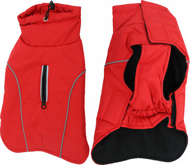Boony Dog fashion hondenjas luxury waterproof rood det.2