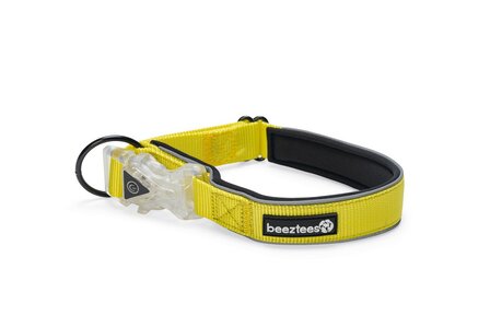 Beeztees safety gear hondenhalsband parinca geel det.1