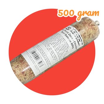 Honden Eten Gezond Kip/Rund/Zalm 500 gram