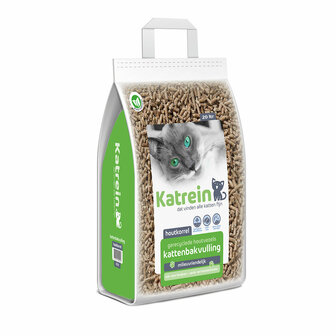 Katrein houtkorrel gerecycled milieuvriendelijk kattenbakvulling 8L bodembedekking knaagdieren