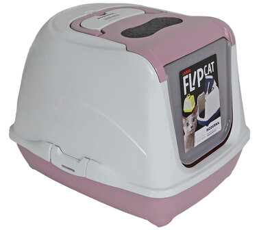 Flip Cat Kattenbak Large zacht roze 50 cm det.1