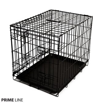 Prime Line honden bench 2 deuren zwart 107 cm det.1