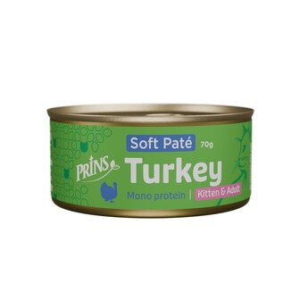 Prins Turkey soft pat&eacute; blikvoeding kat 70 gram