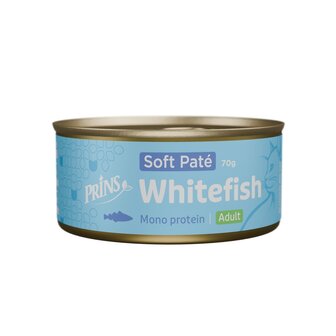 Prins Whitefish soft pat&eacute; blikvoeding kat 70 gram