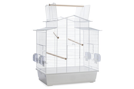 Vogelkooi Big Iza 3 Open Wit det.1