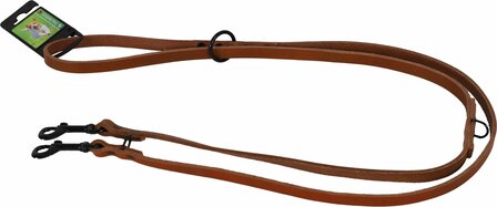 Boon hondenriem verstelbaar cognac 2 meter | Echt leer