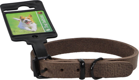 Boon hondenhalsband bruin | Echt leer