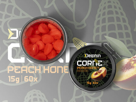 Delphin CorneX Pop Up kunstma&iuml;s honing-perzik, drijvend karperaas met fruitaroma, geurabsorberend en herbruikbaar.