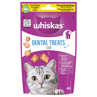 Whiskas Dentabites Kip 40g &ndash; kattensnoepje en gebitsverzorging
