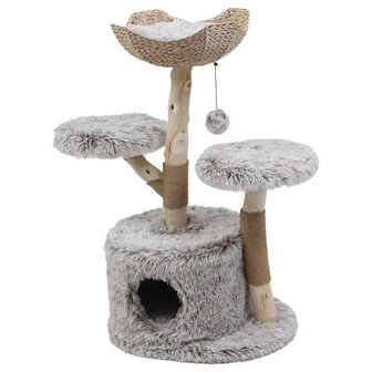 Adori Krabpaal Maya 105 cm &ndash; Riet Mand &amp; Pluche
