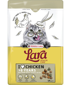 Zak Lara Senior Care Kattenbrokken 1,9 kg voor senior katten, rijk aan dierlijke eiwitten en natuurlijke ingredi&euml;nten