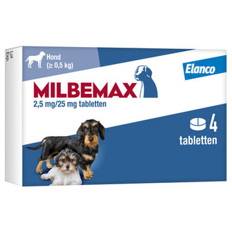 Milbemax Ontwormtablet Puppy / Kleine Hond 4 tablet