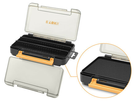 Delphin TBX Duo tackle box met stevige clips en doorzichtige deksel