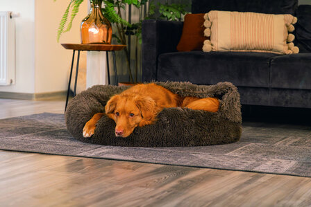 Beeztees Yala Bruine Pluche Hondenmand | Extra Zacht &amp; Fluffy