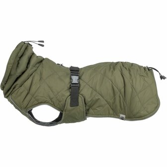 Groene Trixie hondenjas Minot met fleece voering en waterdichte ritsen