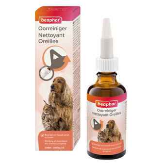 Beaphar oorreiniger 50 ml hond kat flesje