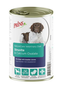Prins NatureCare Diet Struvite &amp; Calcium Oxalate 400g blikvoeding voor honden met blaasproblemen
