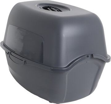 Rotho Bailey design kattenbak in kleur antraciet achterkant