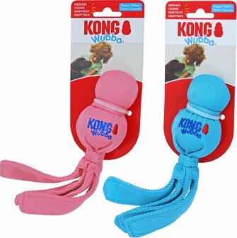 KONG Wubba Puppy hondenspeeltje met flostouwen en pieper voor puppy&rsquo;s