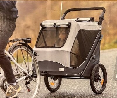 Trixie hondenfietskar en wandelwagen medium