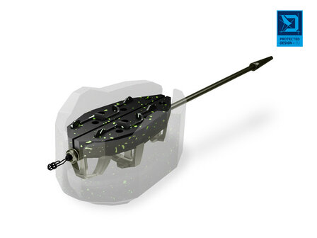 Delphin method feeder met stalen gewicht en quick release systeem mal