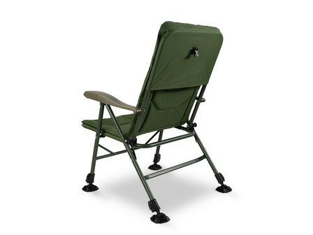 Delphin ErgoCARP stoel met memory foam hoofdsteun en verstelbare rugleuning achterkant