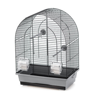 Vogelkooi Lusi 1 zwart grijs voor kanarie, parkiet en tropische vogels