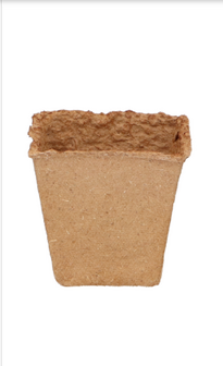 SOGO turfpotjes 8cm vierkant 10 stuks biologisch afbreekbare kweekpotjes voor zaaien en stekken 